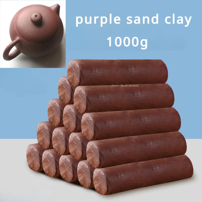 1000 g/borsa bambini studenti fatti a mano viola sabbia argilla fai da te lavoro manuale fare ceramica artigianato viola sabbia argilla teiere materiali