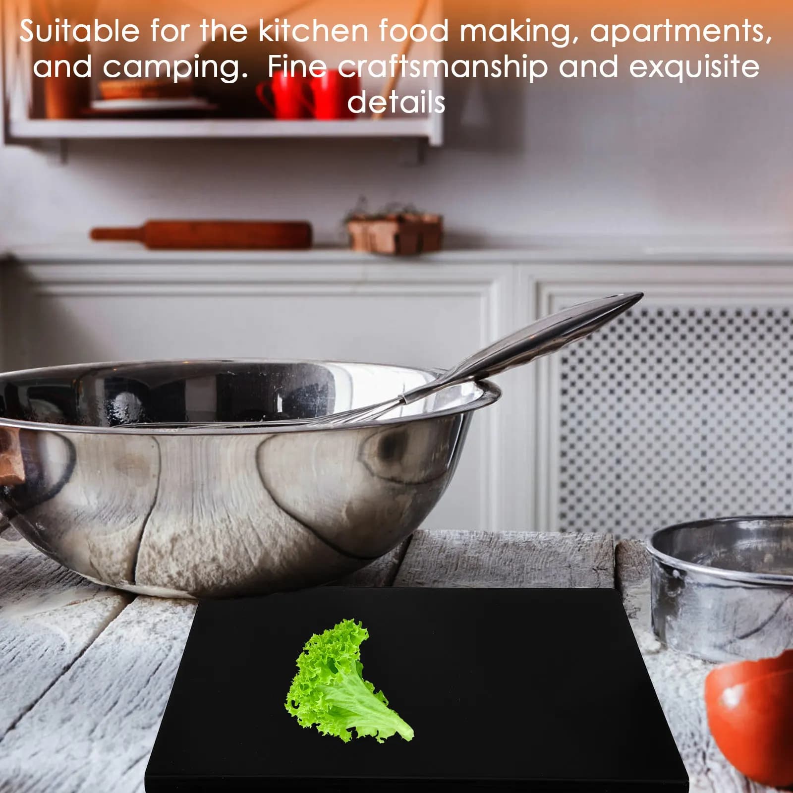 Tagliere Grande in Acrilico con Superficie Antiscivolo per Cucina, Ideale per Verdure, Carne, Frutta e Uso Domestico