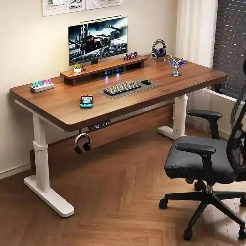 Scrivania Regolabile Elettrica per Computer con Controller, Ergonomica, con Prolunga per Ufficio Domestico e Tavolo per Laptop