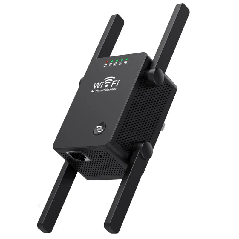 Ripetitore WiFi a 4 Antenne 300M, Amplificatore di Segnale Wireless per Router Domestico, Spina US/EU