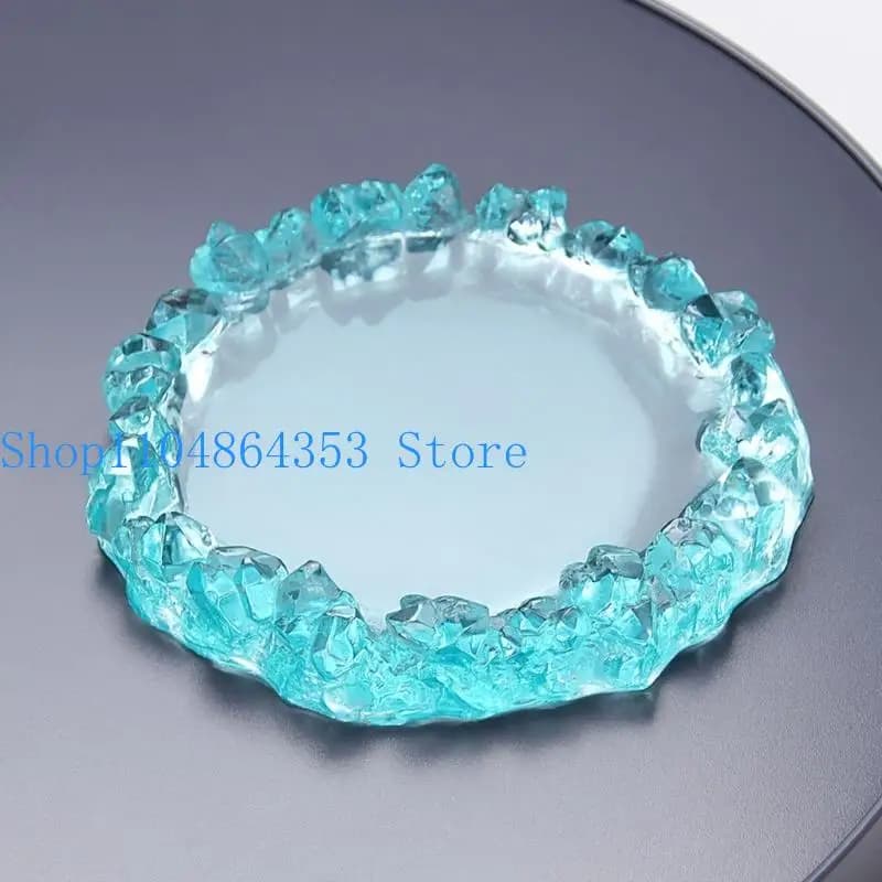 Stampi per sottobicchieri a grappolo cristallo per colata resina Stampi per sottobicchieri in resina Stampi rotondi in silicone epossidico ideali per realizzare sottobicchieri