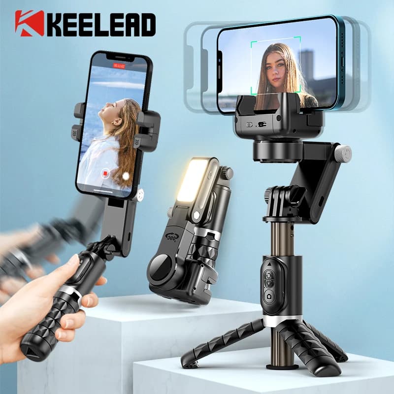 Q18 Desktop that follows the snap mode Cardane Stabilizer Selfie Stick Tripod with Filling Light for iPhone Cellular Smartphone