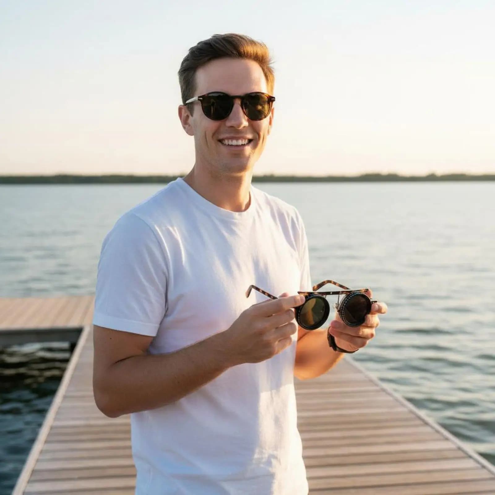 Polarized Steampunk Sunglasses Round Adjustable ND Protection Luxury Design Eyewear for Fishing Driving Outdoor Enthusiasts