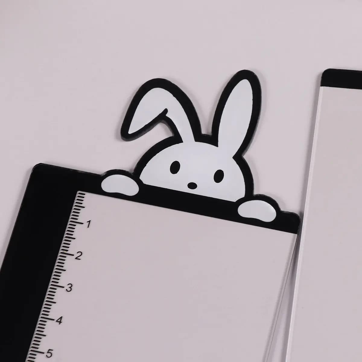2 Pezzi Lavagna per Monitor in Acrilico con Design a Coniglio, Porta Promemoria Adesivo, Pannello Laterale Trasparente, Organizzatore Messaggi per Computer