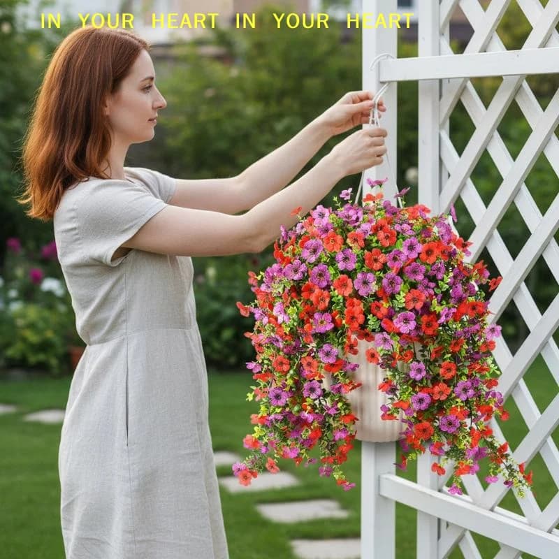 【X】Hanging Vines For Wedding Arch Home Garden Wall Decoration 2Pcs Plastic Eucalyptus Fake Plant Decor Artificial Flowers