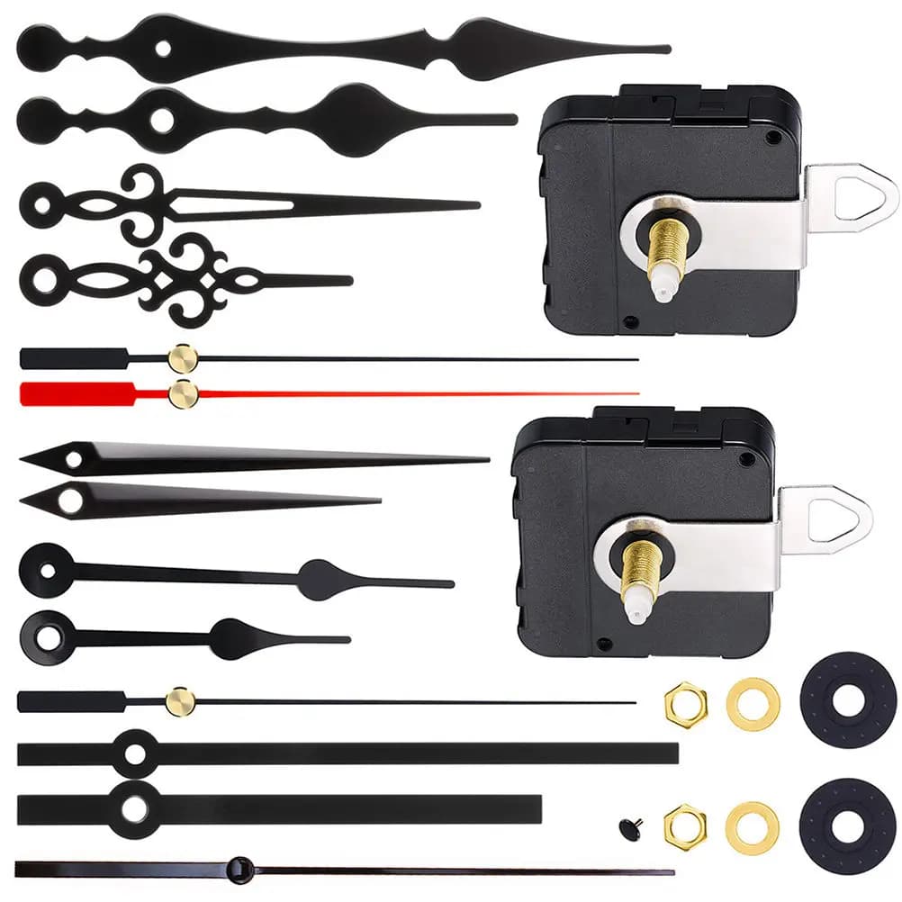 Kit Movimento Orologio 1 Set, Meccanismo al Quarzo Silenzioso per Orologi da Parete Fai-da-te, Decorazioni per la Casa con Ingranaggi in Lega e Plastica, Lancette di Precisione per la Misurazione del Tempo