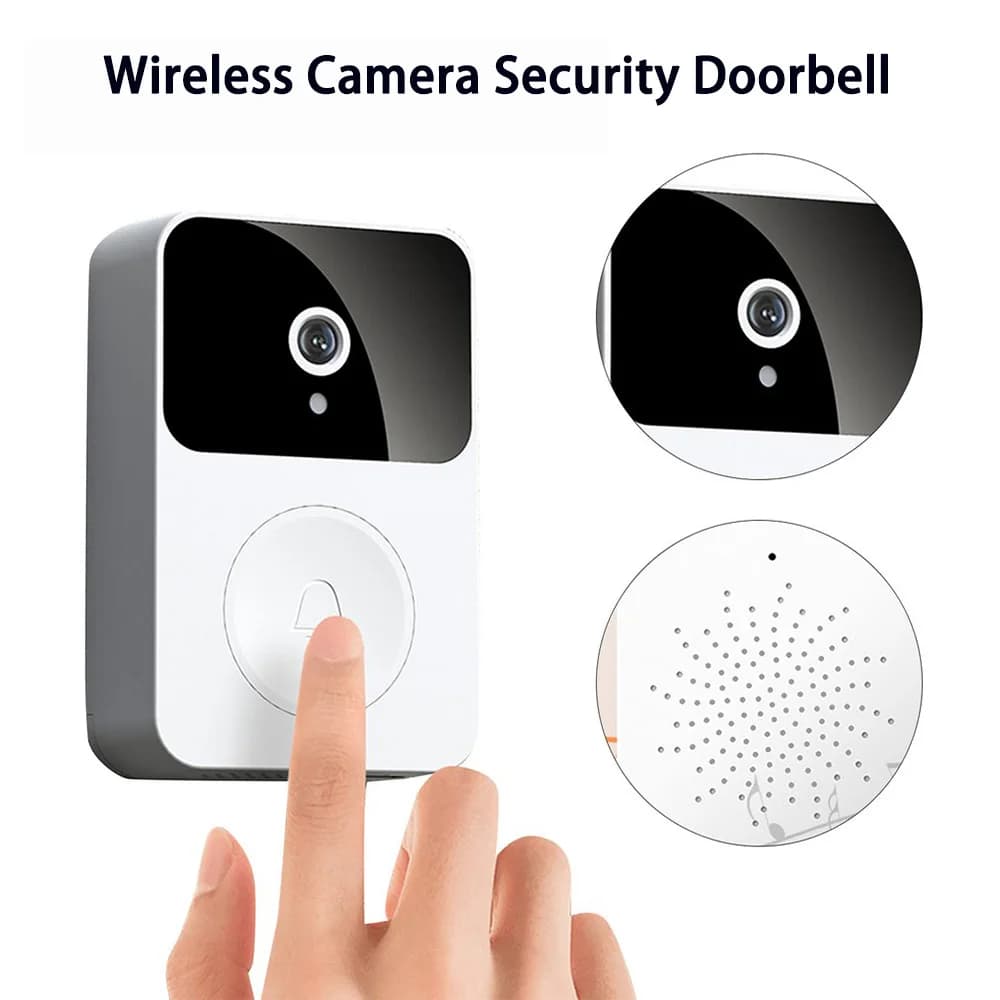 Wireless WiFi Esterno HD Campanello per porte Telecamera Campanello di sicurezza Visione notturna Video citofono Cambio vocale per monitor domestico Telefono porta