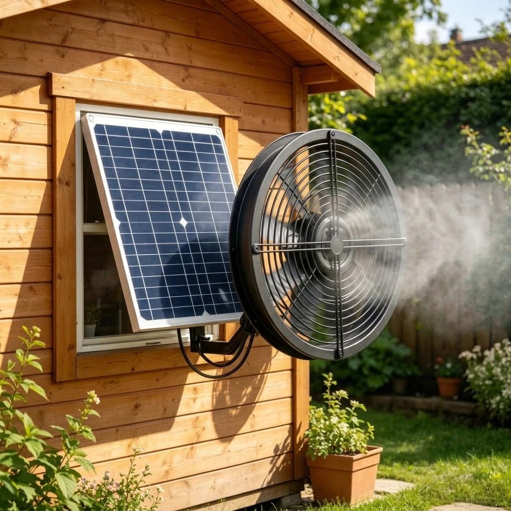 Solar fan Solar Charger Exhaust Fan Ventilator Solar Panel Powered Fan Air Extractor for Dog Chicken House RV Greenhouse Shed