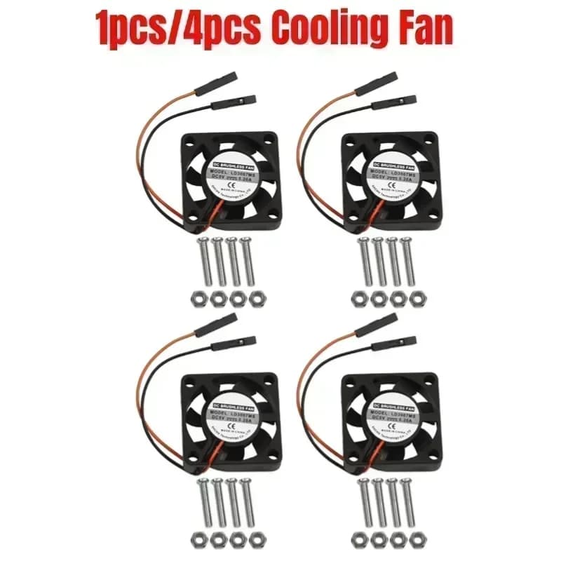 Cooling fan 5V 3007 for Raspberry Pi 4 3 B+ 3 B 2 B+ and for super silent zero operation and long lasting performance