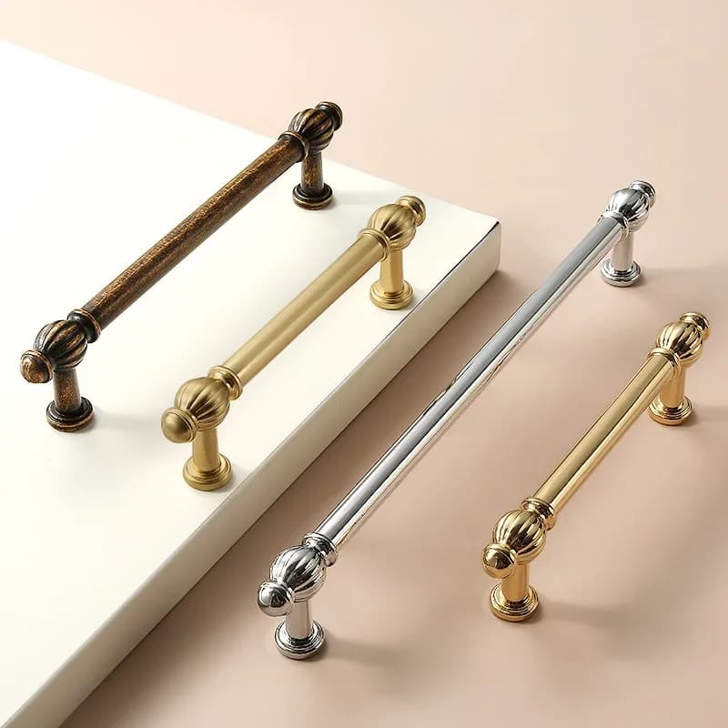 Maniglia per porta dell'armadio francese, armadio in lega di zinco, armadio, comodino, libreria, cassetto zucca, maniglia hardware