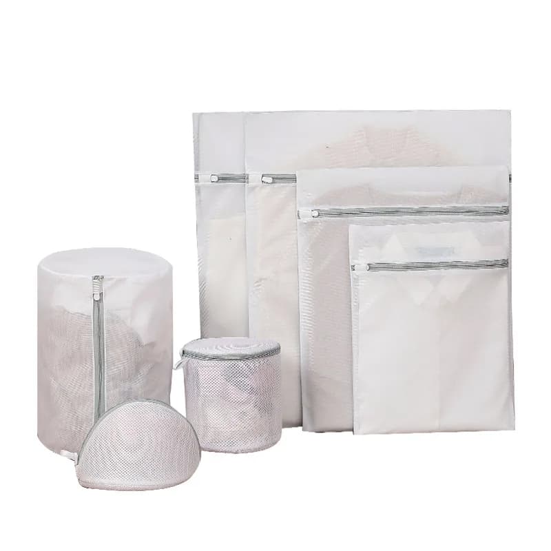 Set of 7 Bags in Network for Washing, Protective Bags for Clothes, Shoes and Bras, Travel Organizer