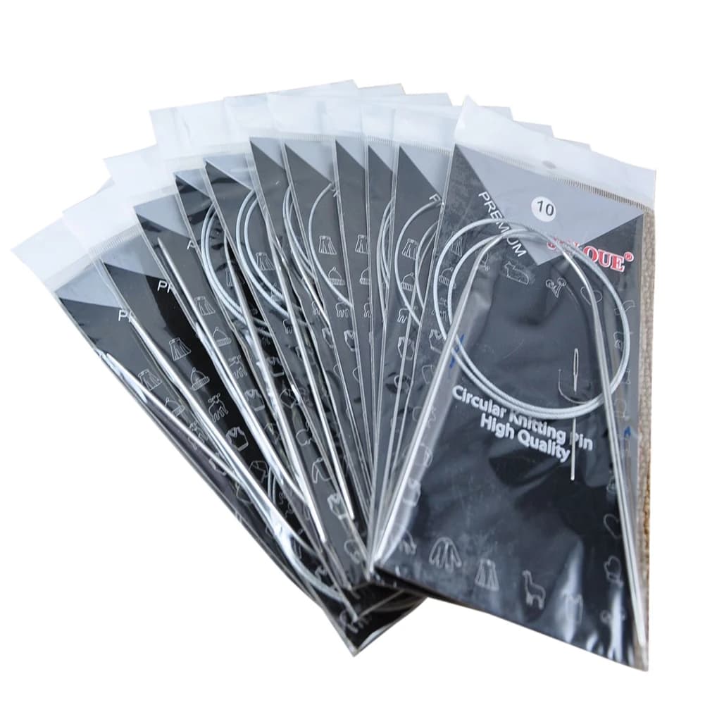 11 Pz/set 80 cm Aghi Per Maglieria Circolari In Acciaio Perni Per Maglieria Circolari Perni Per Tessitura All'uncinetto Strumenti di Cucito