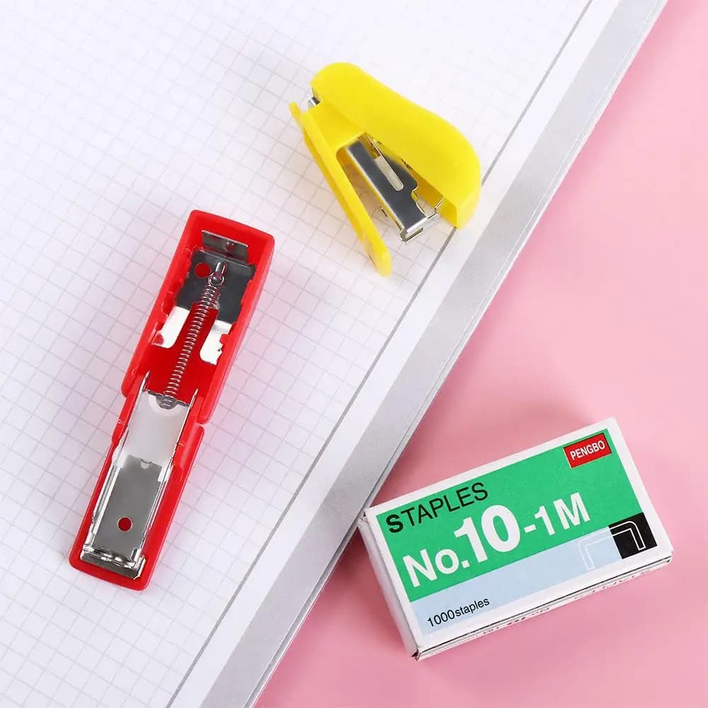 Mini Set di Graffette Salva-Fatica, Piccola Macchina per Rilegatura, Strumenti per Fissaggio e Graffettatura di Carta, per Insegnanti