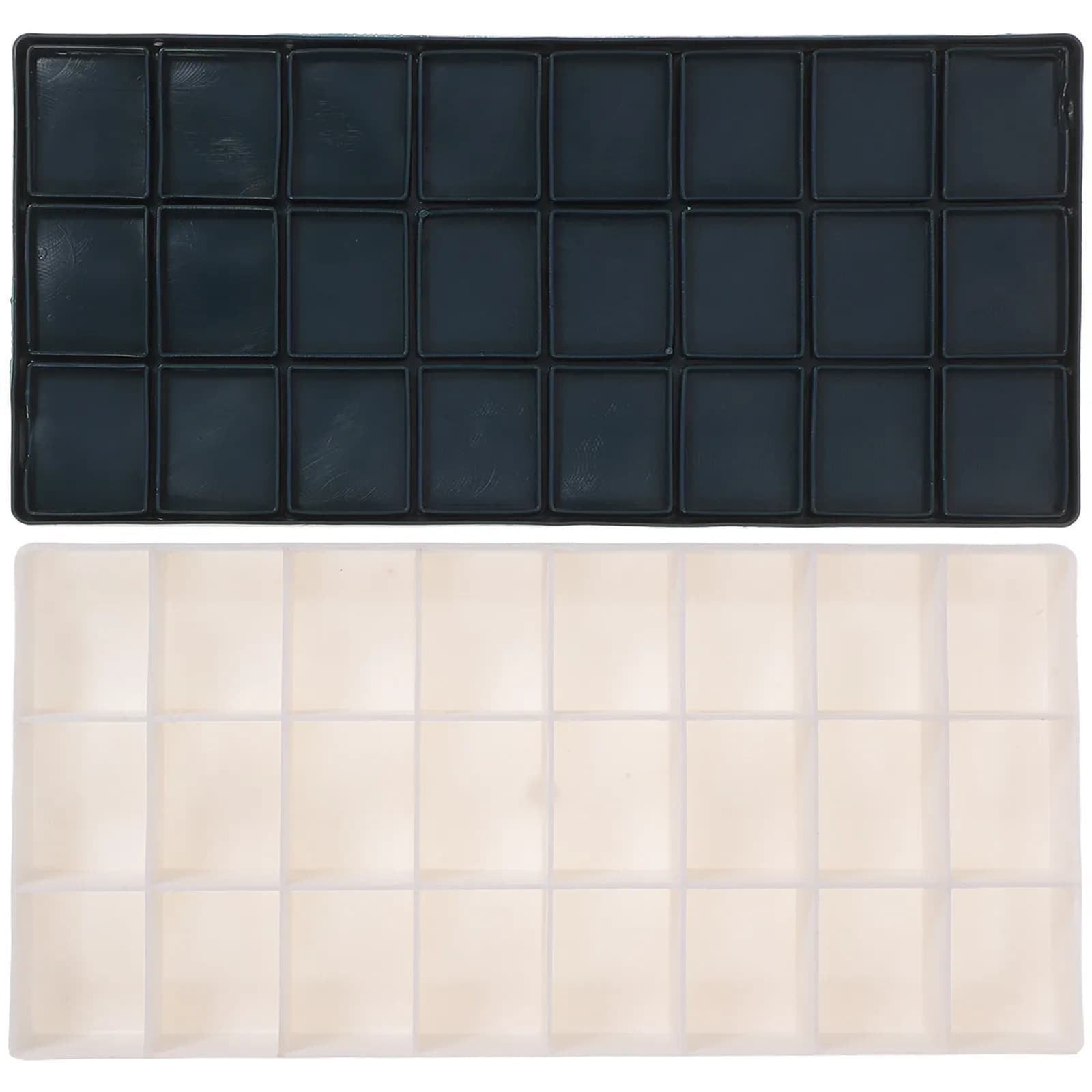 24 Large Deep Wells Plastic Paint Box Airtight Sealed Lid for Watercolors Gouache Acrylic Oil Paints Moisturizing Color Box