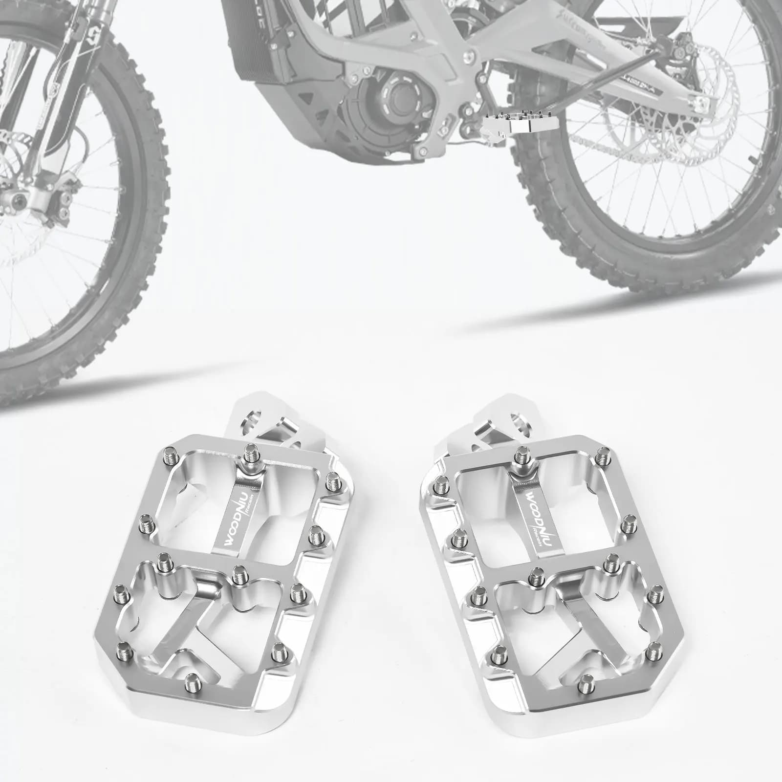 Per Surron Light Bee X Segway X160 X260 Argento Pedane Nuovi Pedali Modificati Personalizzati Bici Elettrica per SurRon Parte Del Motociclo