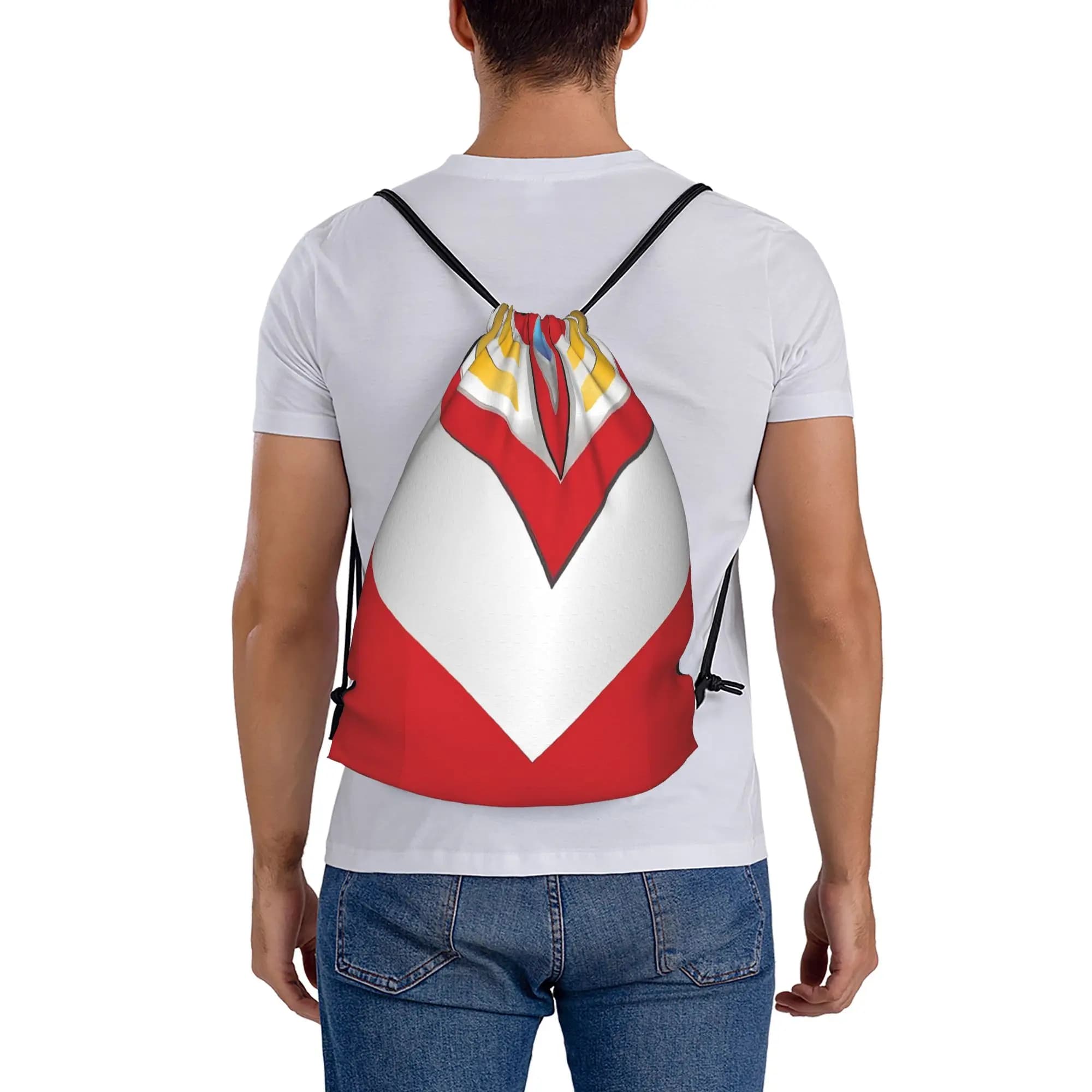 Ultraman 15 BANDAI Zaino portatile con coulisse per lo shopping, Zaino da equitazione, Borse con coulisse per scarpe da palestra