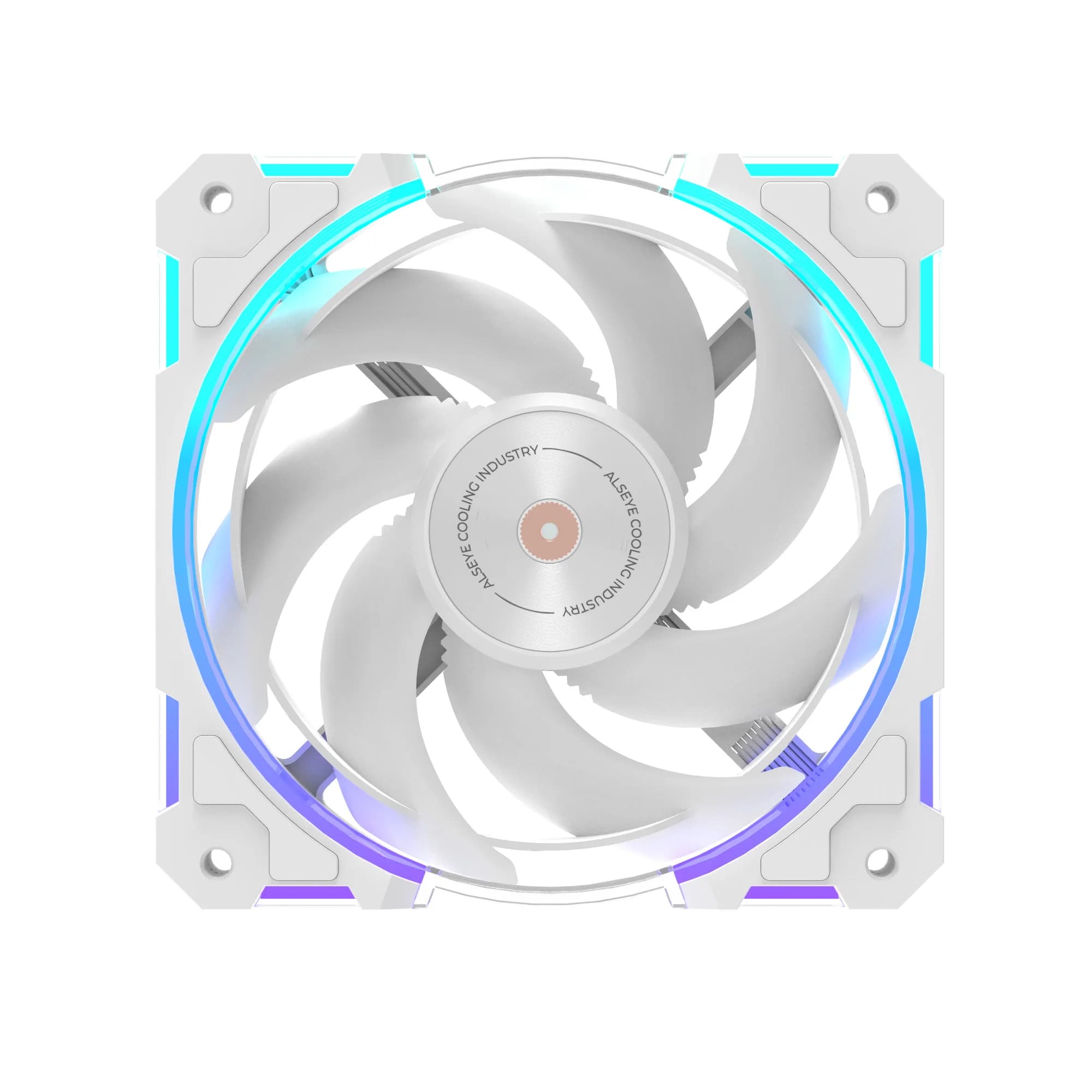ALSEYE W12PLUS Ventola di Raffreddamento per Case PC da 12CM con Sincronizzazione ARGB, Controllo Intelligente della Temperatura PWM, Funzionamento Silenzioso