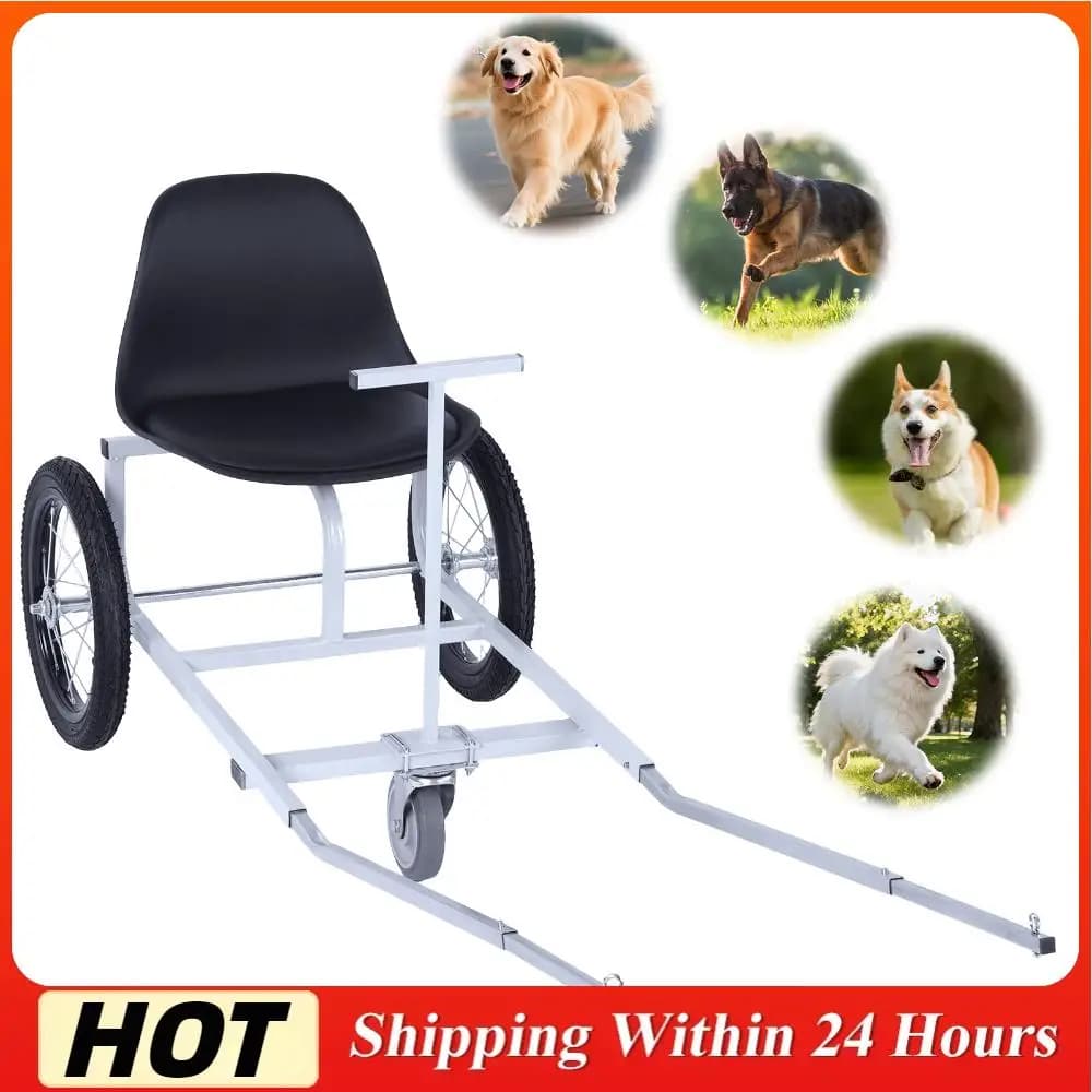 Passeggino trainabile per cani con sedile rimovibile, per trainare il cane e il proprietario, ideale per Golden Retriever e cani di razza mista