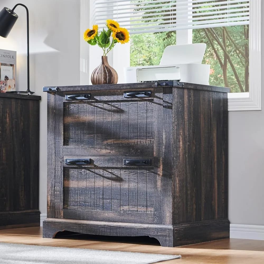 Schedario con 2 cassetti, classificatori Farmhouse da 30" con cartelle sospese per documenti formato A4/lettera/legale, ufficio
