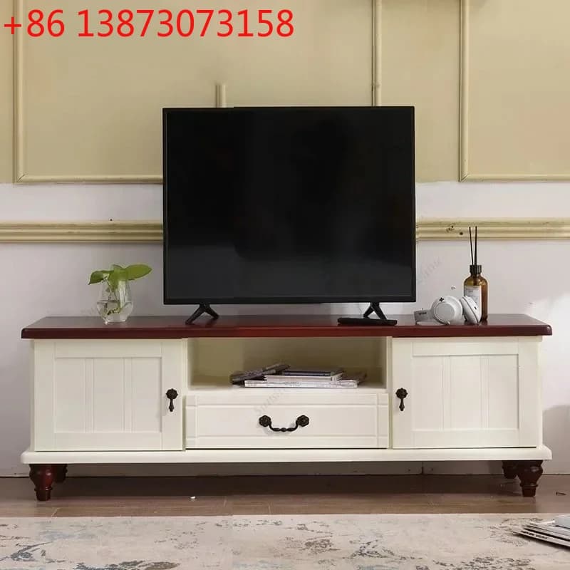 Mobile TV da terra bianco con ripiani, porta TV universale, mobiletto per TV, supporto per TV, per intrattenimento e film, arredamento per la casa F