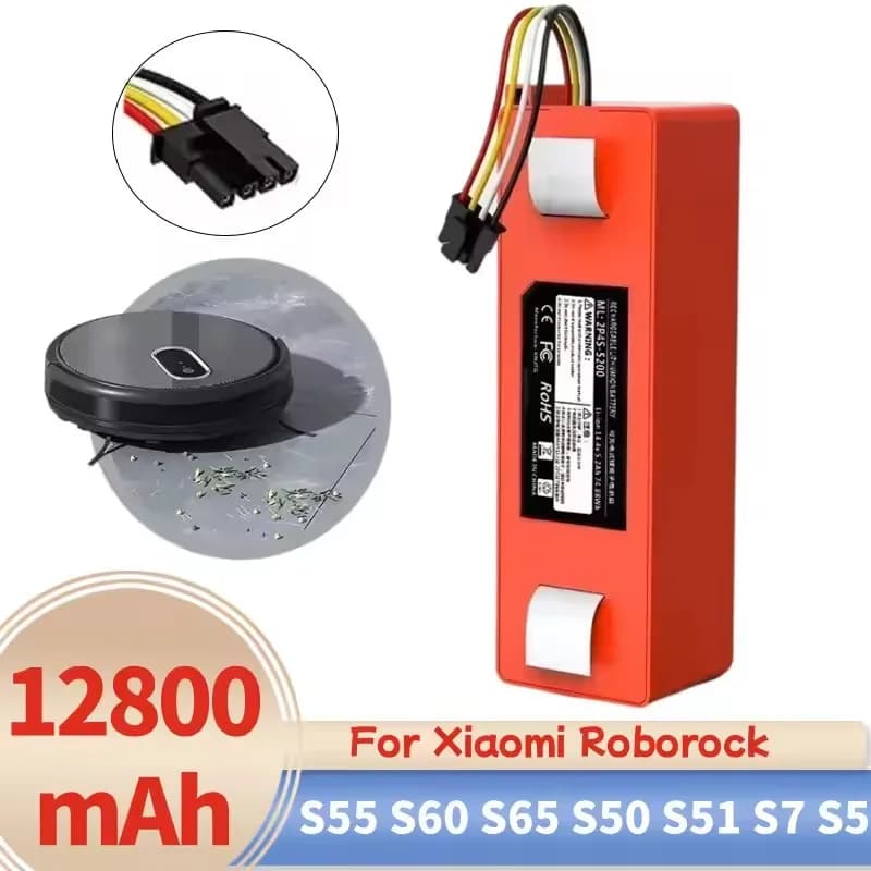 Rechargeable Li-ion Battery for Roborock S4 Max S5 Max S6 MaxV S7 MaxV Q5 Q7 E20 E25 for Xiaomi Mijia Gen 1 2 1S