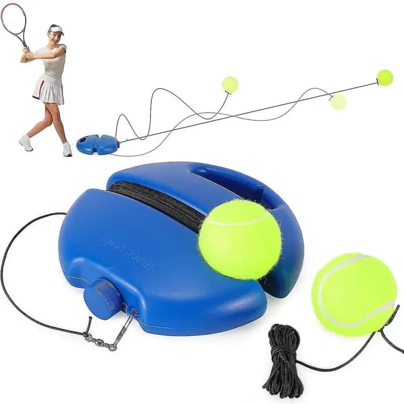 Base per Allenamento Tennis Resistente con Corda Elastica, Dispositivo per Allenamento a Due, Trainer per Tennis con Rimbalzo Autonomo