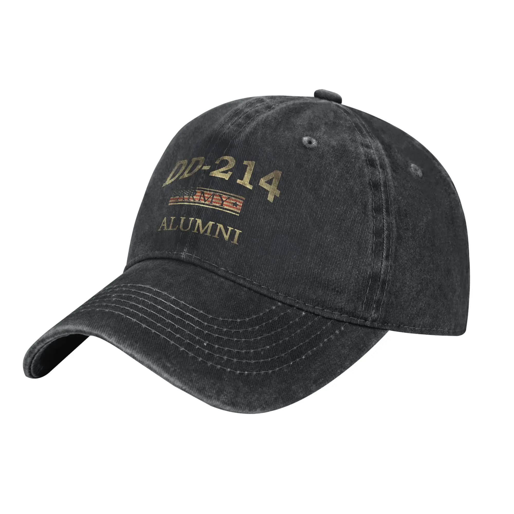 DD-214 Army Alumni Baseball Cap Sun Outdoor Gym Adjustable Washed Hip Hop Hats Unisex-Teens Casual Design Baseball Caps