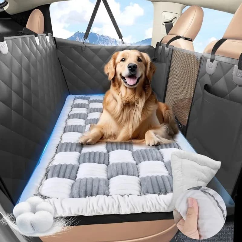 pet bed Factory Price Wholesale Flannel Soft Cat Backseat Dog Bed Cushion Thick Warm Breathable Washable Car Travel Mat