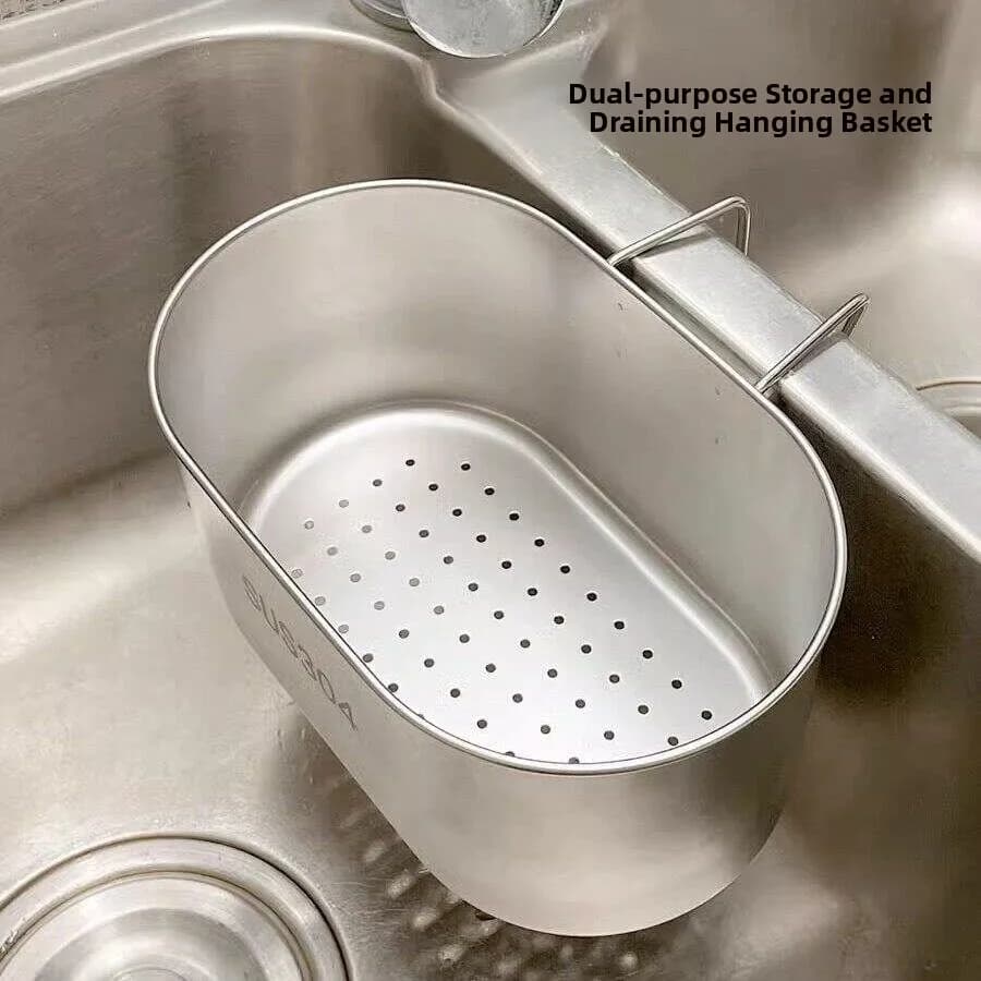 Stainless Steel Kitchen Sink Strainer Drain Basket Waste Food Filter Net Faucet Water Filter Basket Modern Simple Style