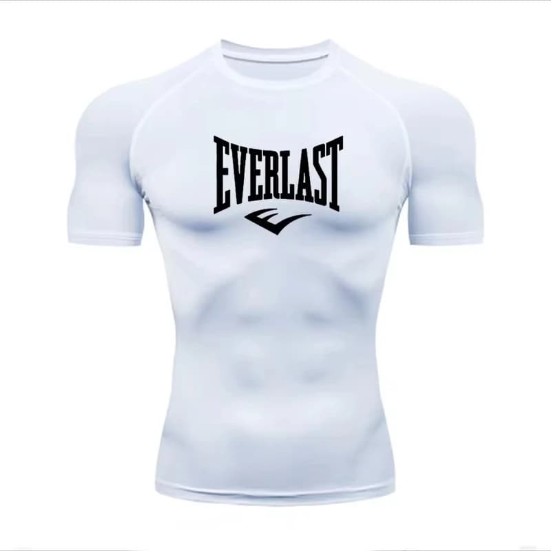 EVERLAST T-shirt a compressione a maniche lunghe da uomo Protezione solare Seconda pelle Lyle Running Fitness Anti-Rash Abbigliamento da allenamento