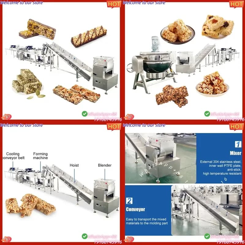 2026Hot CE Approved Snack Granola Bar Making Production Line Cereal Protein Bar Machine