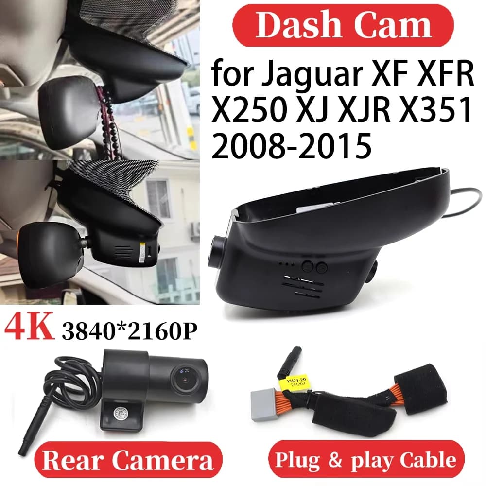 ZJCGO for Jaguar XF XFR X250 XJ XJR X351 2008-2015 UHD Auto OEM 4K Video Recorder DVR Dash Cam Dash Camera Night Vision