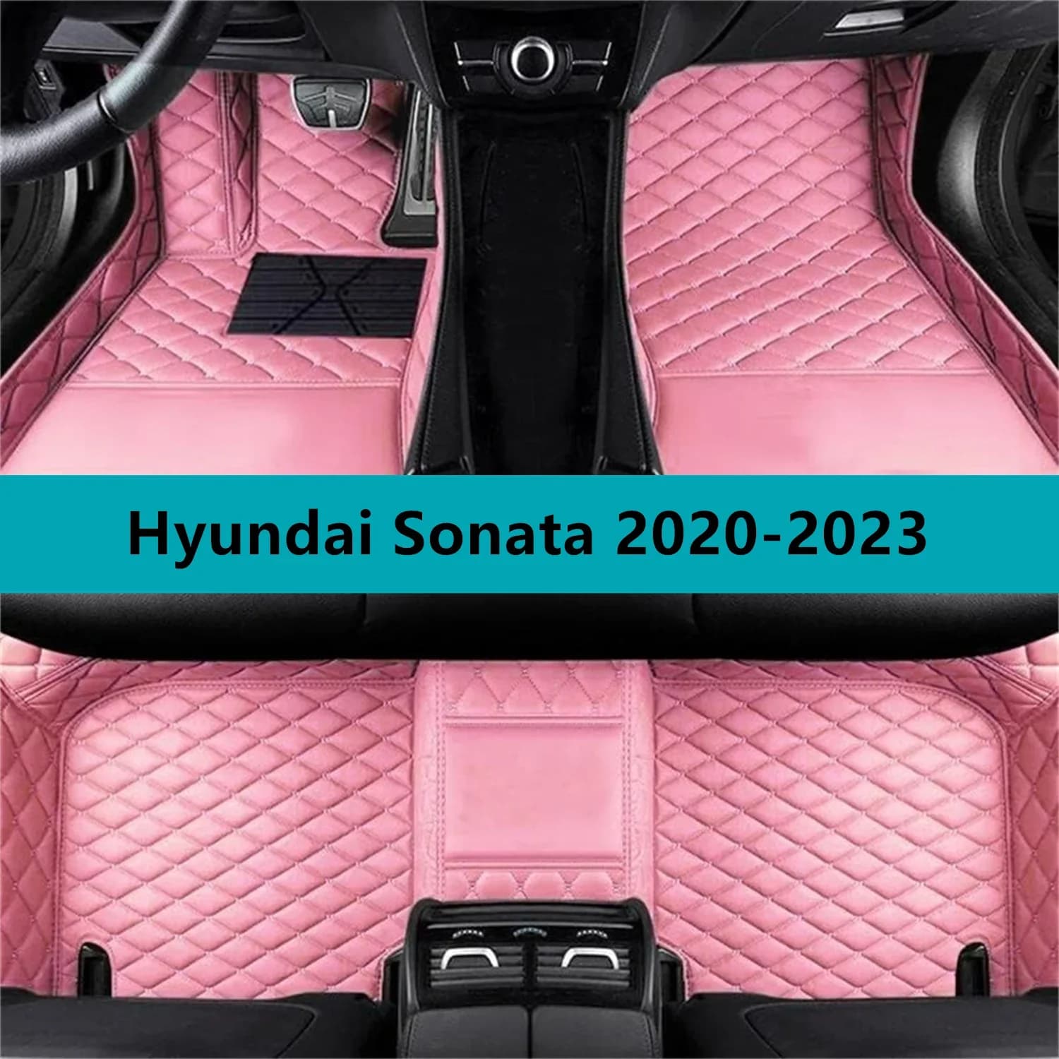 Set completo di tappetini per auto per Hyundai Sonata 2020-2023 Tappetini in pelle per tappetini per auto