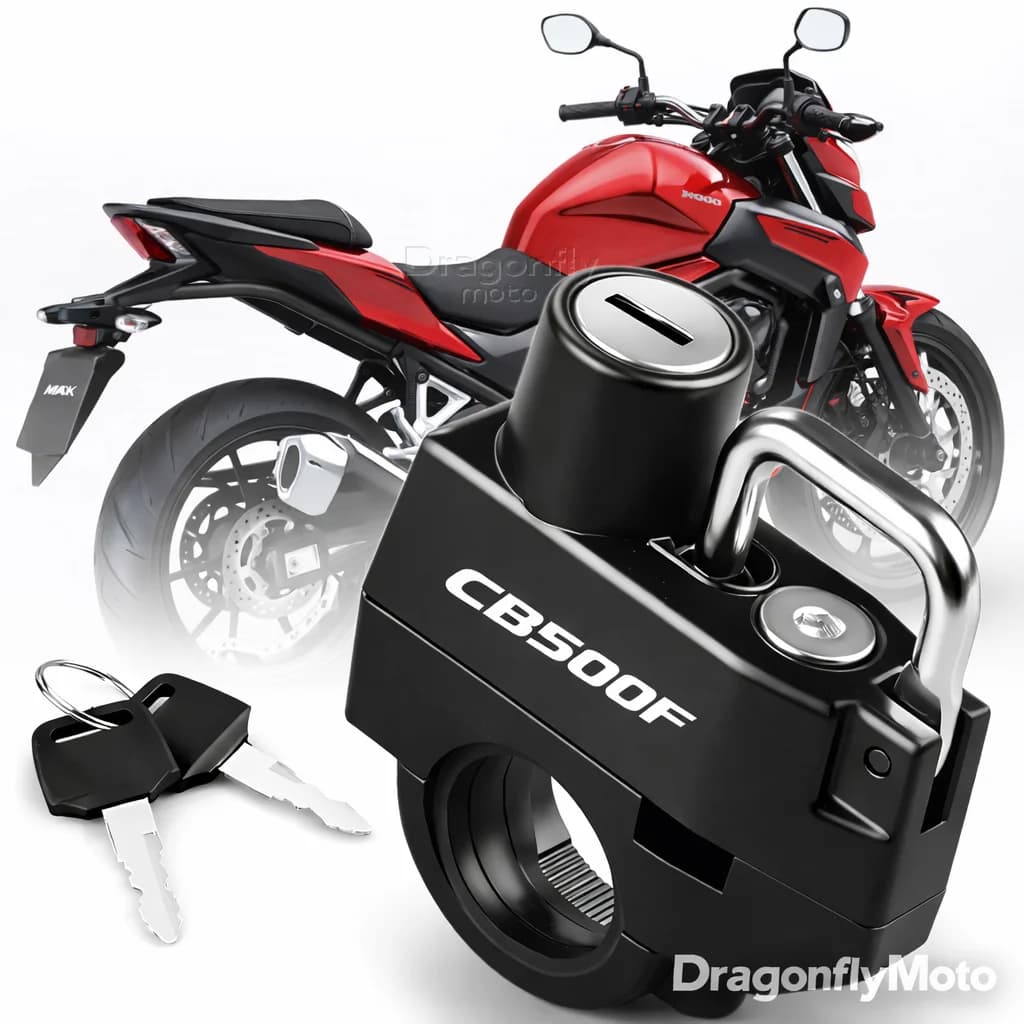 Lucchetto Antifurto per Casco Moto Honda CB500F CB 500F CB500 F, Dispositivo di Bloccaggio Antiruggine