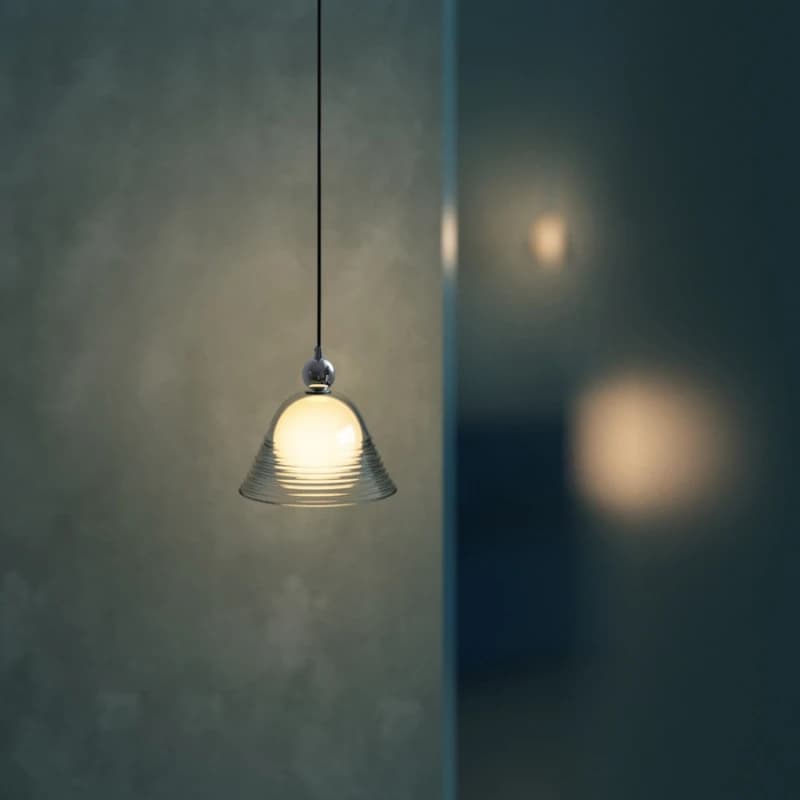 Modern Sunset Glass Pendant Light For Bedroom Dining Room Living Room With Single Head Design And Simple Glass Shade Lamp