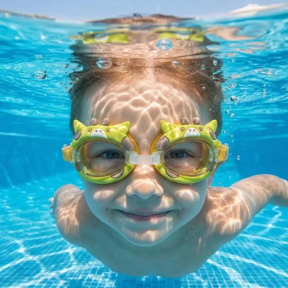 Children's Swimwear with Design Creative Rabbit Shape, HD Vision, Waterproof
