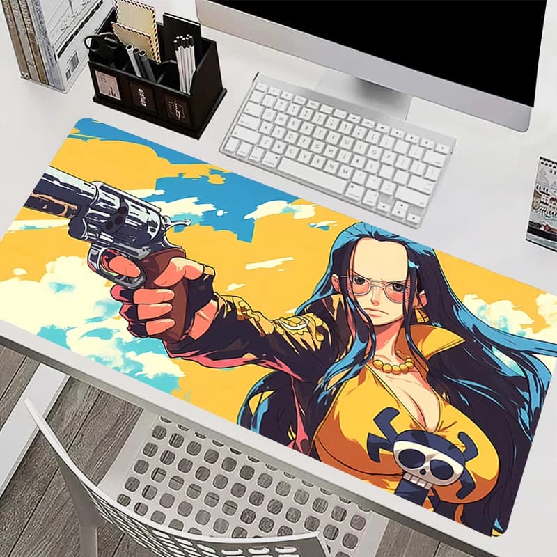 Tappetino per mouse Tappetino per mouse per laptop Accessori per PC da ufficio Tappetino per tastiera One Piece Nico Robin Tappetino per tazza in gomma Tappetino per mouse morbido Tappetino da scrivania grande