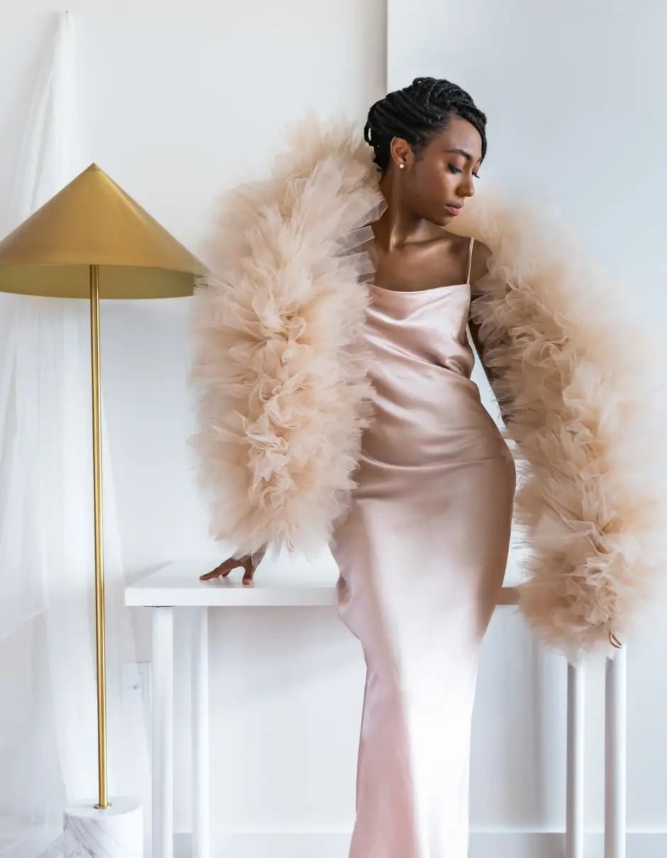 Ladies Wedding Shawl Wraps Dressing Gown Sheer Long Robe Fluffy Dessous Fotografie Bridal Fluffy Robes Photo Shoot Bathrobe