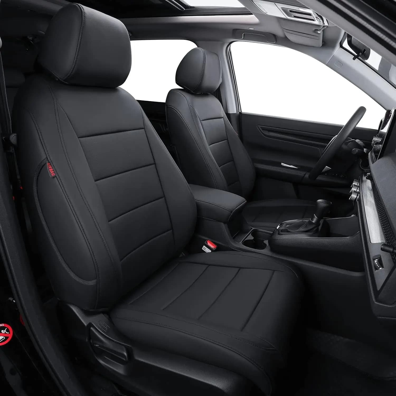 coverdream Custom Fit Seat Covers Full Set For Honda Civic Sedan 2016-2026 LX/EX/EX-L/EX-T/Touring Full Set Waterproof Leather Car Seat Cover