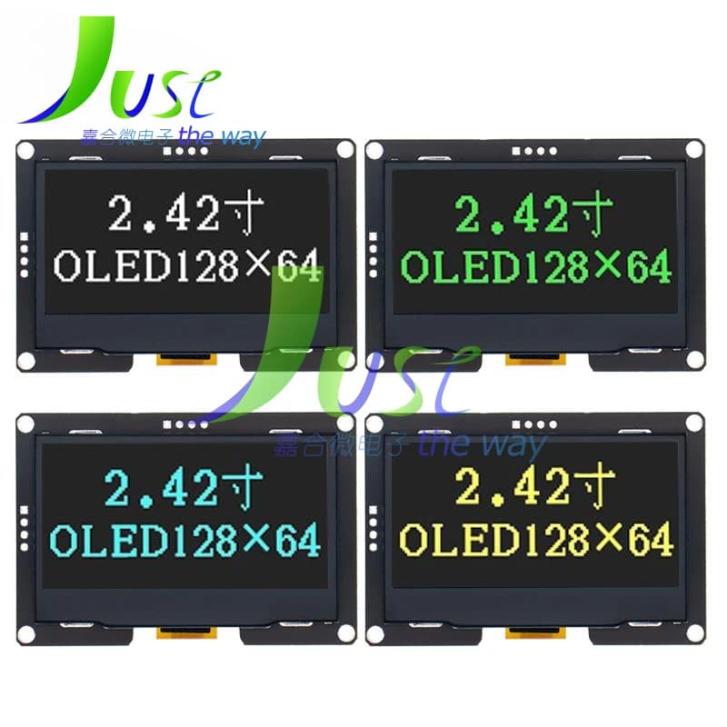 OLED 2.4" LCD display module,42 inch 128x64 SSD1309 12864 4/24 pin IIC I2C serial interface for Arduino UNO R3 C51