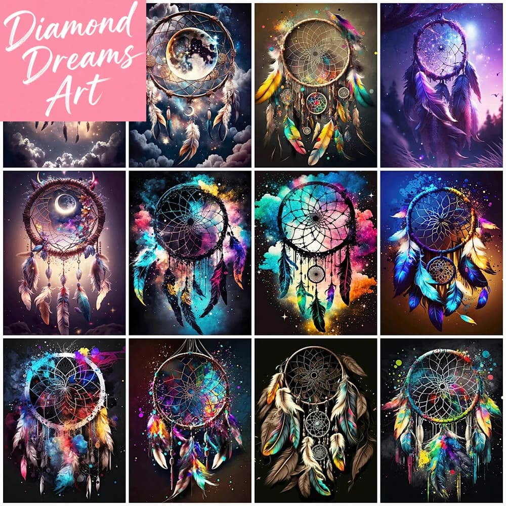 Frameless, 5D DIY Diamond Embroidery Dream Catcher New Arrival Mosaic Fantasy Landscape Painting Colorful Handmade Gift