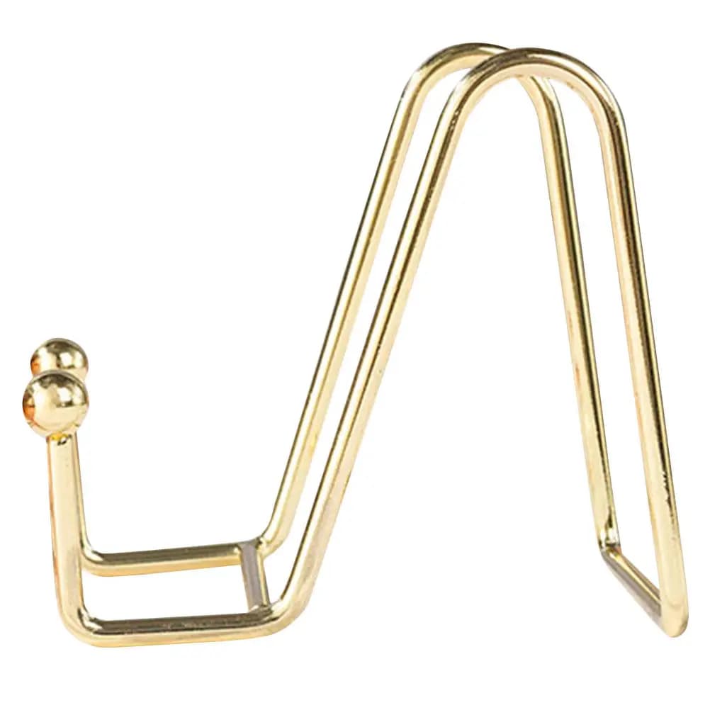 Sturdy Iron Desktop Display Stand Triangular Slant Design for Photos Plates Books Albums Recipe Holders Easel Picture Frame