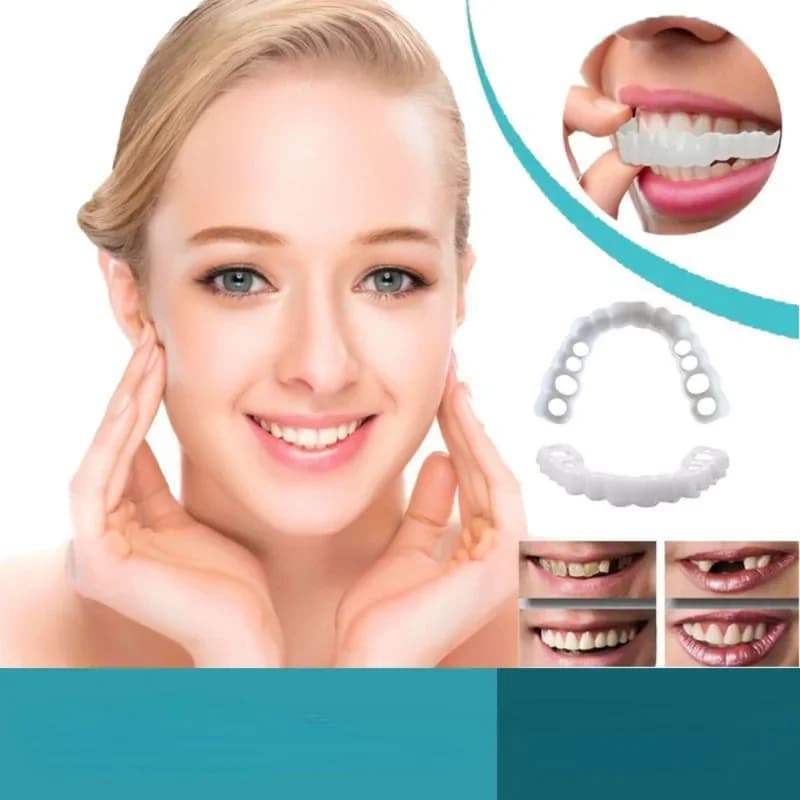 Perfect Fit Teeth Whitening cover for fake teeth Snap On Silicone Smile veneer teeth beauty tool superior teeth cosmetics free shipping