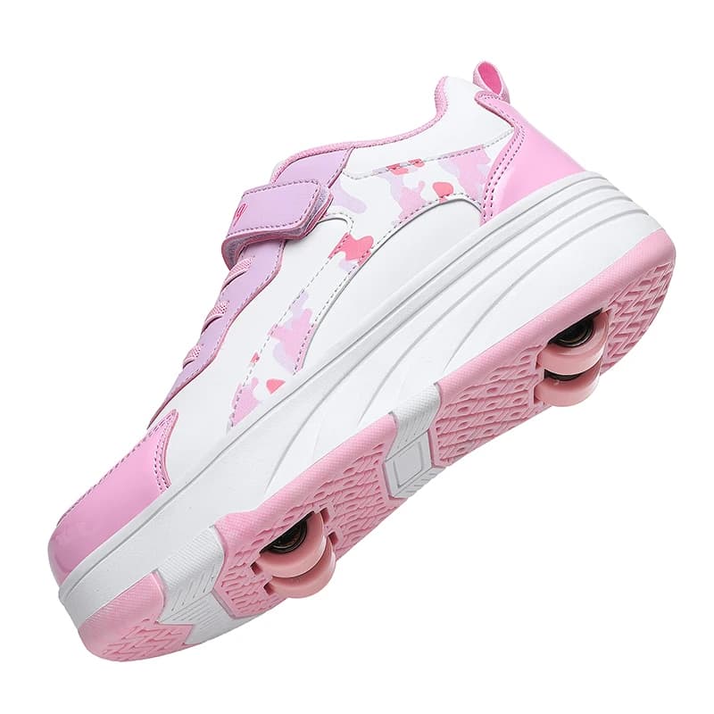 Scarpe da skate rosa per ragazze Scarpe da ginnastica con ruote Pattini a rotelle per bambini Scarpe sportive da esterno di moda Regali per ragazze