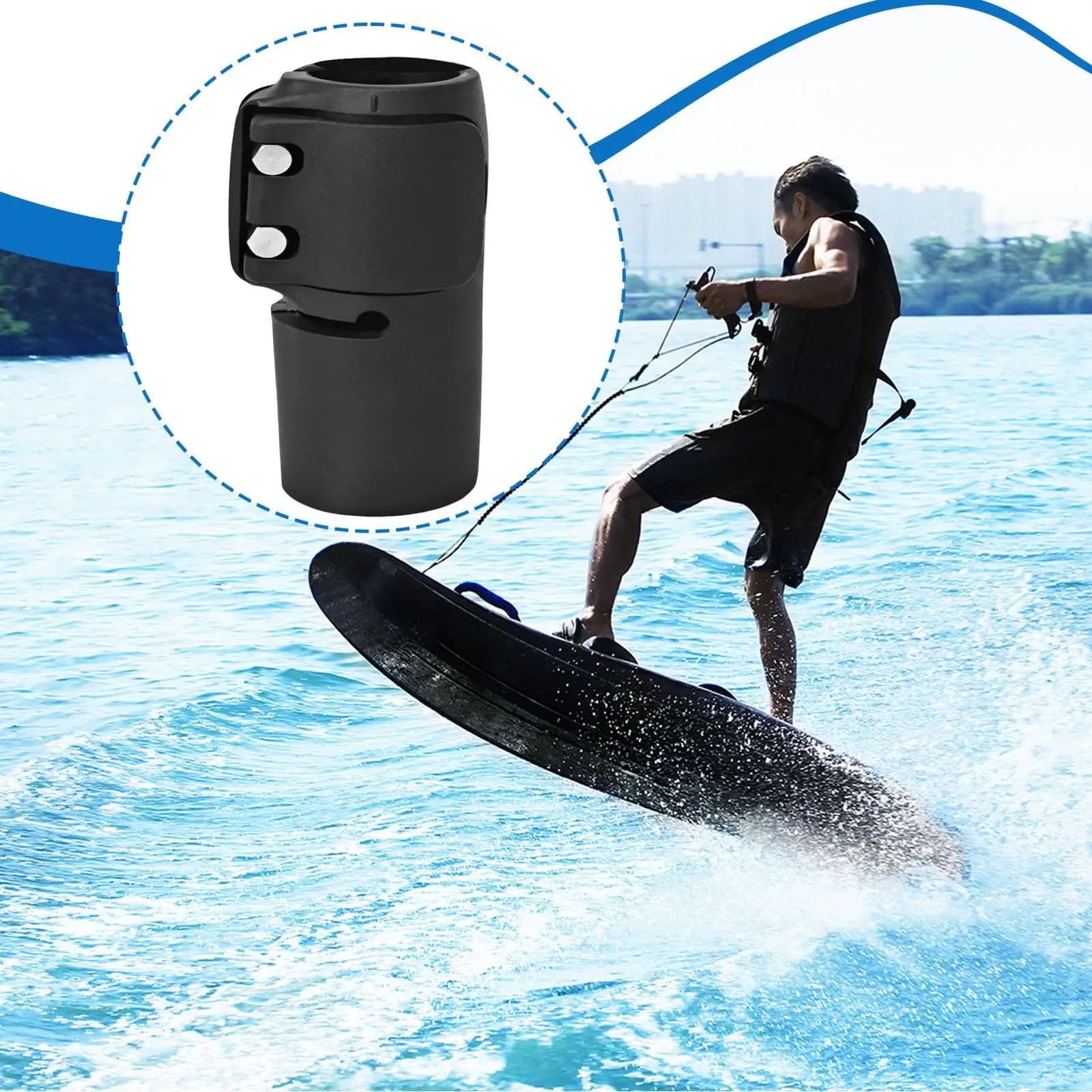 Morsetto per pagaia da kayak in nylon regolabile per pagaia a doppia faccia, accessorio di ricambio per Stand Up Paddleboard