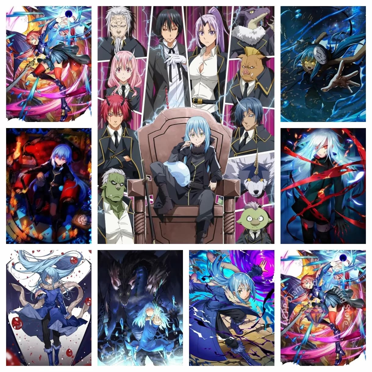 Kit Pittura Diamante 5D That Time I Got Reincarnated As A Slime, Ricamo a Punto Croce Fatto a Mano, Arte, Regalo, Artigianato, Decorazione Casa