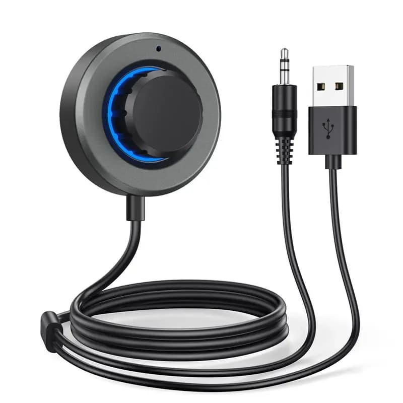 A99E-Stereo USB per auto, amplificatore per altoparlanti domestici, ricevitore audio Bluetooth 6.0, chiamata in vivavoce, adattatore Bluetooth con jack AUX da 3,5 mm