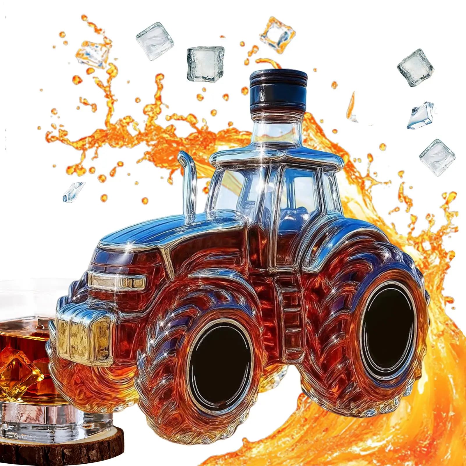 Bottiglia di whisky 300ml Dispenser di alcol a forma di trattore Vodka Contenitore per bottiglia di whisky per bevande Bourbon Bevande Famiglia