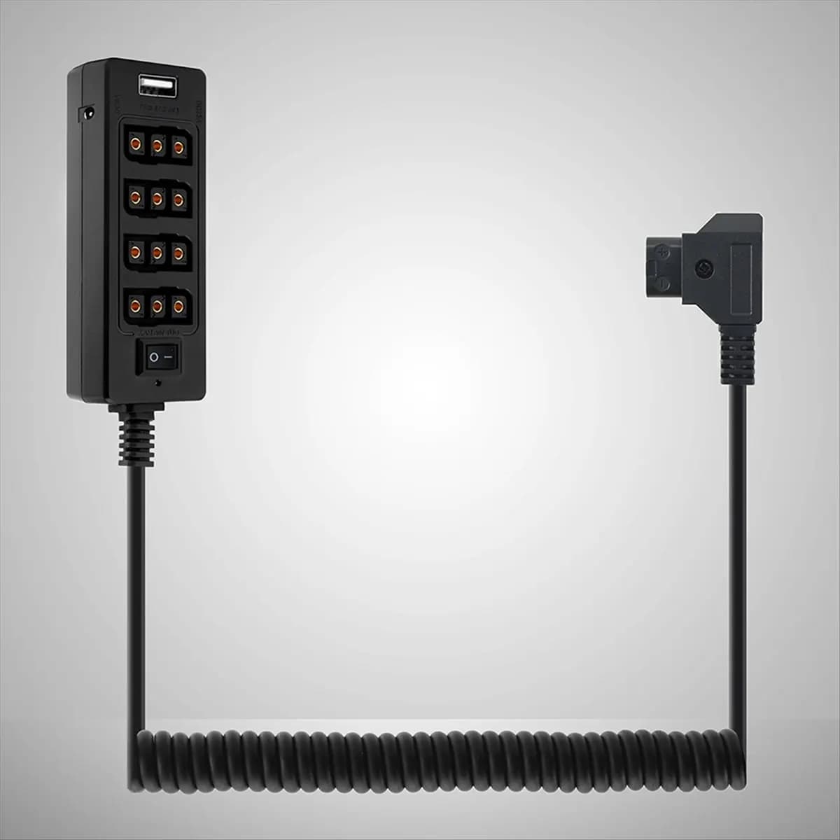 A40I D-Tap to 4 Female D-Tap 2 DC USB Output Power Cable Distributor Splitter Hub Box for V Mount Batteries