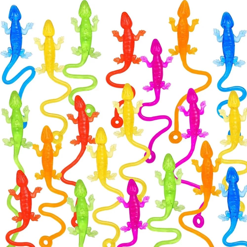 Confezione da 10-30pz di Divertenti Lucertole Appiccicose per Feste di Compleanno per Bambini, Baby Shower, Halloween, Natale, Carnevale, Decorazioni per Feste